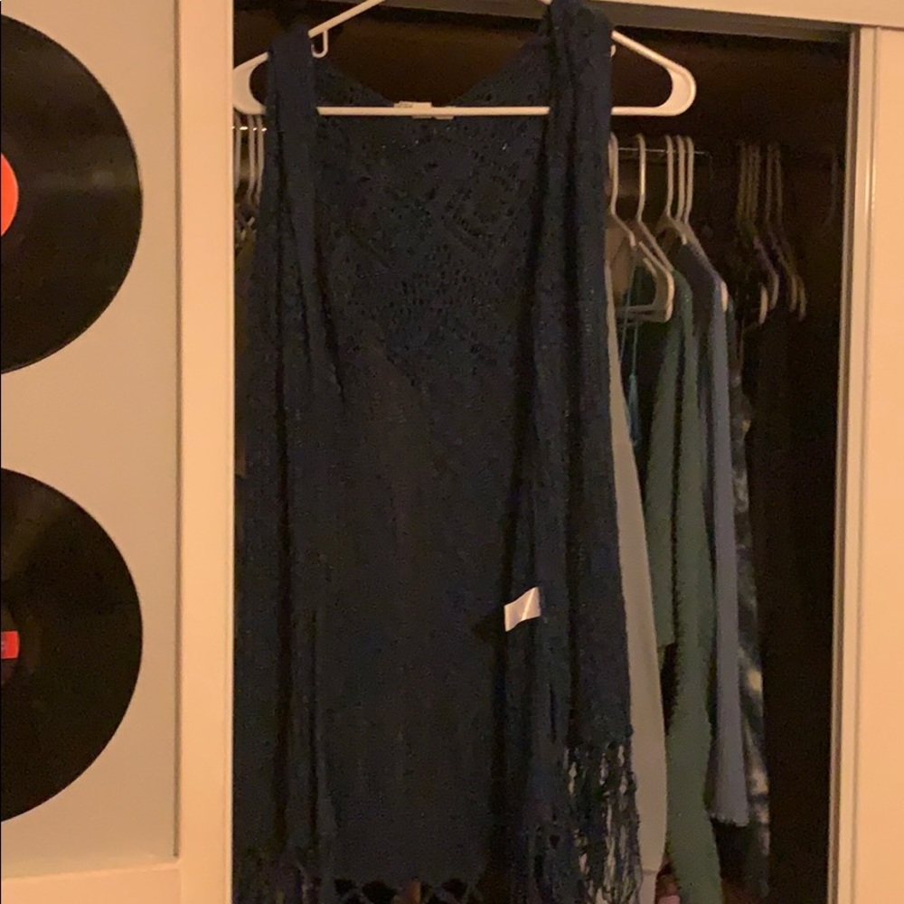 Blue Knitted Cardigan